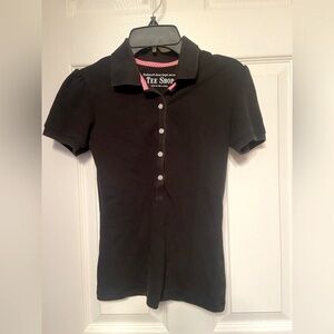 Victoria’s Secret Tee Shop Black Polo Shirt - Size XS